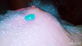 Girl with small tits loves touching herself in the bath, homemade groping