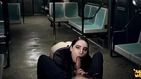 beautiful stranger sucked me in train - mollyredwolf sloppy blowjob 😍