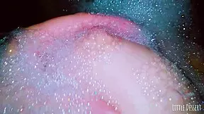 Girl with small tits loves touching herself in the bath, homemade groping