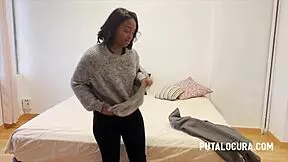 Colombian Paris swallows Torbe's cum in a very filthy caught scene.