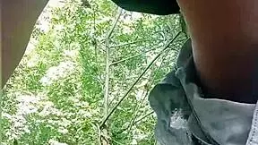 masturbating in river, voyeur watching?