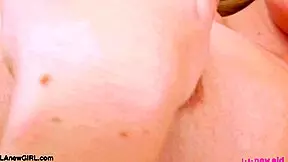 Teen blonde model intriguingly reveals her body during a photoshoot interview