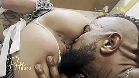 The Maid Performs a Thorough Interracial Blowjob on Monster Cock!