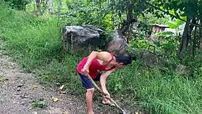 Busty Stepmother Fucks Old Gardener In Estate