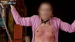 cute submissive girl having her small 18+ tits tormented