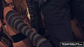 Teenfidelity: Jessie Lynne and stepdad share an intimate moment.