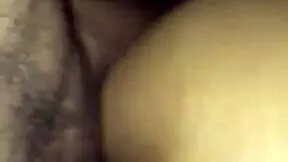 Big ass bounces on young lad's lap outdoors.