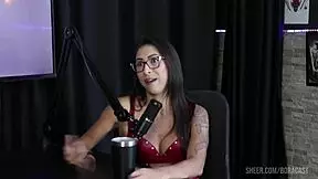 Sexy Girl Masturbates With Red Stockings Toys