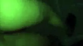 Big ass bounces on young lad's lap outdoors.