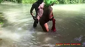 Ebony milf boned by big black cock