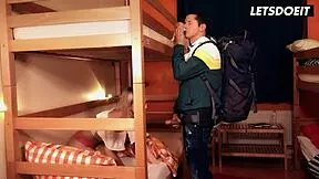 russian petite 18+ teen 18+ banged super hard in a german hostel - horny hostel