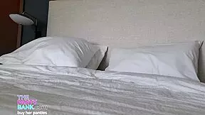 Thick young 18+ amateur latina teen 18+ with braces grinds her perfect ass and pussy on her pillow to masturbate like a horny little 18+ slut the panty bank - used panties