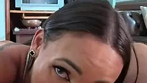 Teen brunette Latina loves rimjob POV blowjob cum in mouth