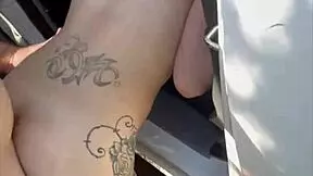 Slim thick hooker reluctantly takes public facial