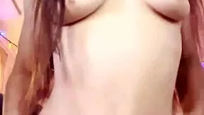 Close up play time with petite brunette lesbian