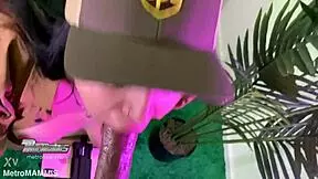 Brazilian Latina babe chokes on big black cock in sloppy POV deepthroat