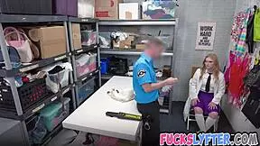 That nerdy student desperate for grades, fucking in office.