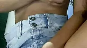 Why is this hot petite girl in a miniskirt fucking her horny pussy?