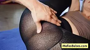 big tit blonde sucks huge dick in yoga class