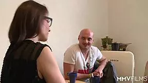 perky blonde fucks at work