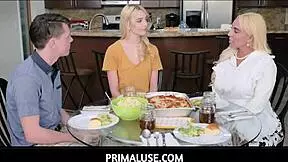 freeuse family dinner group sex with step dad, step daughter, step mom, step son - kylie kingston, kenna james, rion king 😈