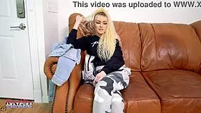 Petite blonde sassy enjoys pussy fucking and creampie