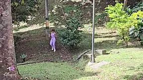 Petite girl fucks stranger BBC in the park, Athenea Rose