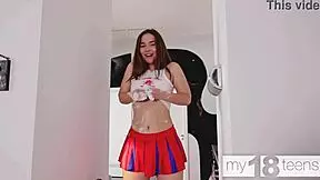 my18teen 18+s - plump babe teases tits and masturbates