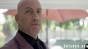 rich philanthropist takes in homeless teen to fuck her