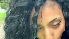 drinking cum in a busy buenos aires park during daylight