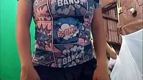 Brunette milf and stepson explore sexual fantasies in homemade fun