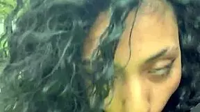 drinking cum in a busy buenos aires park during daylight