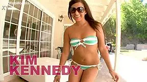 Kim Kennedy, cute 19 yo Latina, gives huge cock POV blowjob and facial on camera for the first time