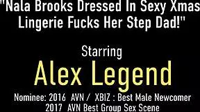 horny holidays, young redhead nala brooks fucks step dad alex legend in bedroom 😍