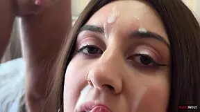 Check out Katty West's best facial compilation with cum swallowing!