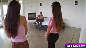 Gamer besties grab nathans man meat and suck it deep