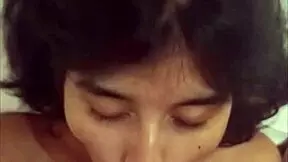 She loves getting watched while sucking her boyfriend's cock