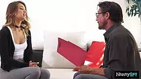 Husband and wife force nanny to suck fat cock or lose job