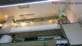 Boss plays with shop assistant's pussy during customer talk.