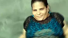 Latina Gordita With Biggest Ass On The Beach.