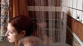 Scarlett Mae Enjoys a Relaxing Shower While Being Watched by a Spy Cam