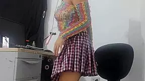 Can you believe this sweet girl takes a huge horse dildo?