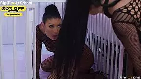 Uncaged Threeway With Angela White And Queenie Sateen In Brazzers Xvpromo Featuring Fingering, Licking, Blowjob, Fucking, Cumshot, And Fetish Acts.