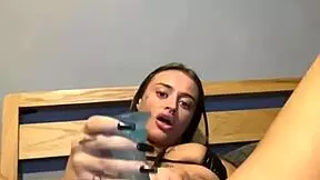 Slutty Goth Teen Feels Intense Pleasure in Her Solo Anal Play