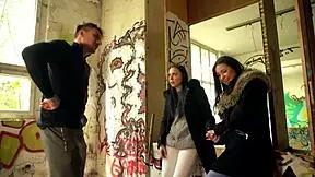 two german friends julia parker and maria gail risk no condom ffm threesome at lost place