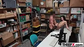 Nailing this hot teen burglar punished in the garage.