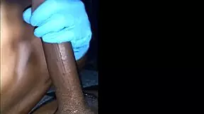 Pretty Girl Gives HANDJOB With Spit! Cum Covered And Deepthroat!