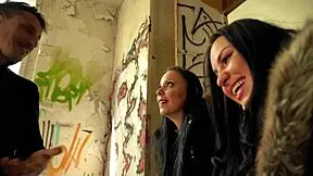 two german friends julia parker and maria gail risk no condom ffm threesome at lost place