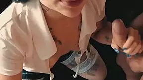 Enjoying a pleasant encounter with another while my husband recorded it all.