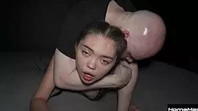 i got big dicks for this asian teen in rough threesome, sucking and fucking hard